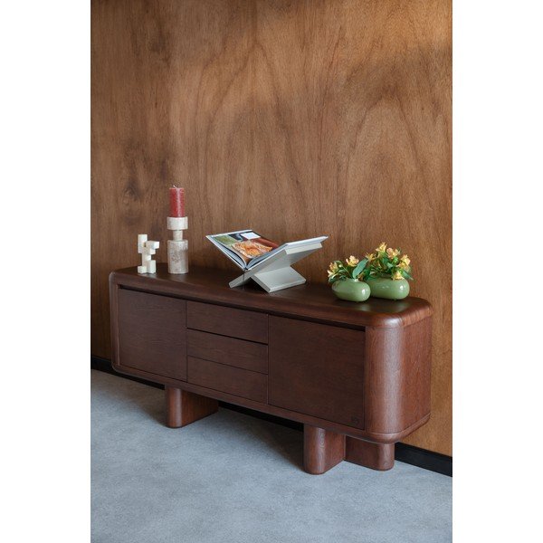 Скрин от декор от ясен в тъмно естествен цвят 160x72x40 cm Herman – Dutchbone-image-1