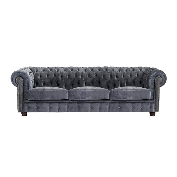 Сив диван от кадифе, 200 см Norwin - Max Winzer