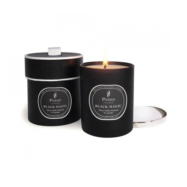 Svíčka s vůní vanilky, pačuli a levandule Parks Candles London Black Magic, 45 hodin hoření-image-1