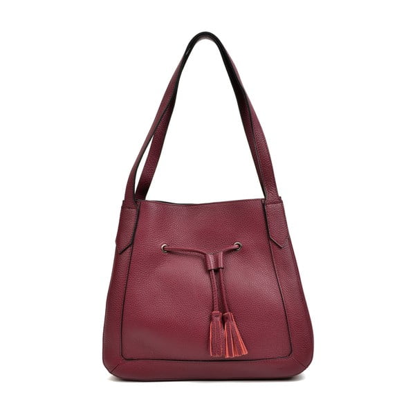 Червена кожена чанта Anete - Roberta M