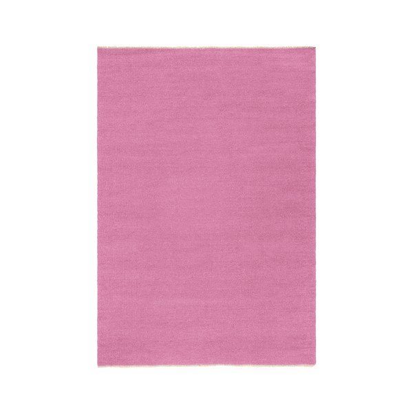 Розов ръчно изработен килим със смес от вълна 200x300 cm Row – Jotex