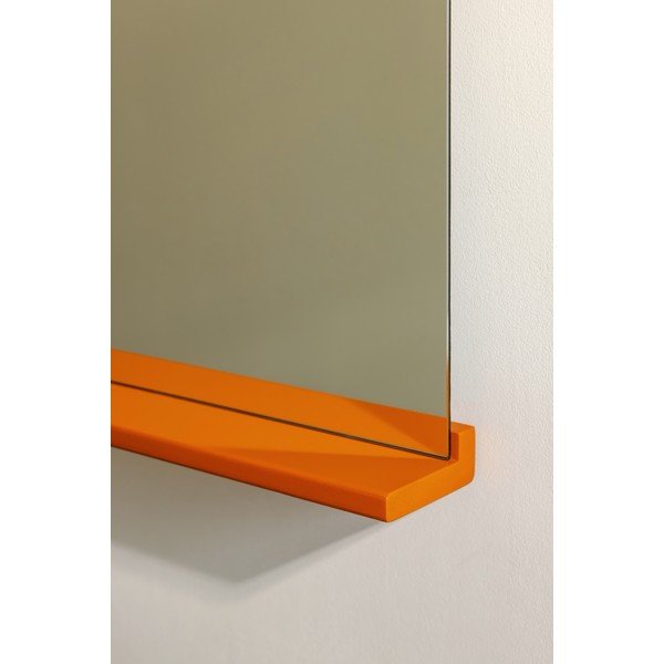 Стенно огледало с рафт масивно дърво 50x75 cm Lun – noo.ma-image-3