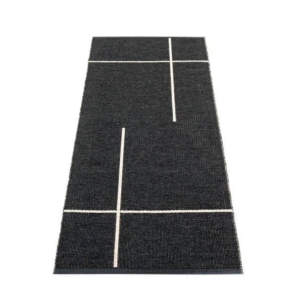 Черна пътека за открито и закрито 70x180 cm Fred Black – Pappelina