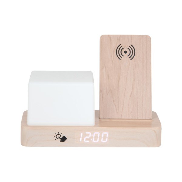 Дигитална/настолна аларма с безжично зарядно Retro LED Night Light – Karlsson-image-3