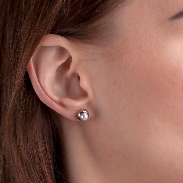 Dámské náušnice z nerezové oceli ve stříbrné barvě Emily Westwood Unique-image-1