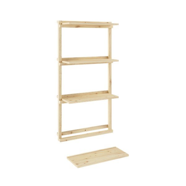 Стенна библиотека от масивен бор в естествен цвят 66x127 cm Groove – Karup Design-image-4