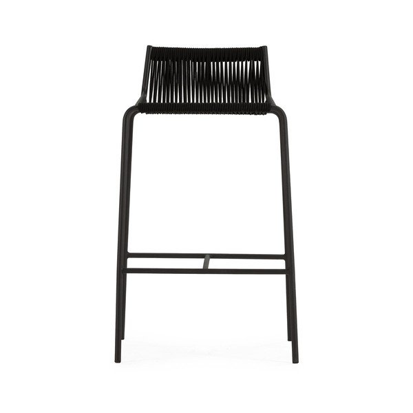 Черен метален бар стол (височина на седалката 65 cm) Emily – Marckeric-image-2