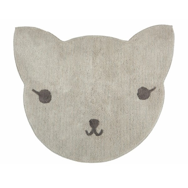 Koberec z bavlny ve tvaru kočky Nattiot, 85 x 100 cm