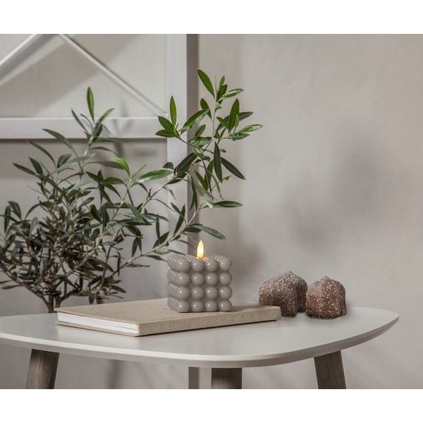 LED свещ от сив восък , височина 9,5 см Flamme Dot - Star Trading-image-3