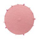 Розов кръгъл килим ø 90 cm Pompomparty – douceur d'intérieur