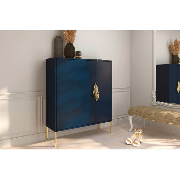 Тъмносин стелаж за обувки Merlin - Skandica-image-1