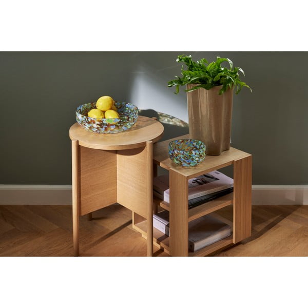 Кръгла странична масичка от декор от дъб  ø 45 cm Heritage – Hübsch-image-1