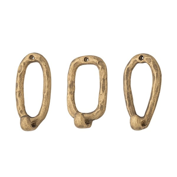 Метални комплект от куки 3 бр. в златист цвят Cias – Bloomingville-image-2