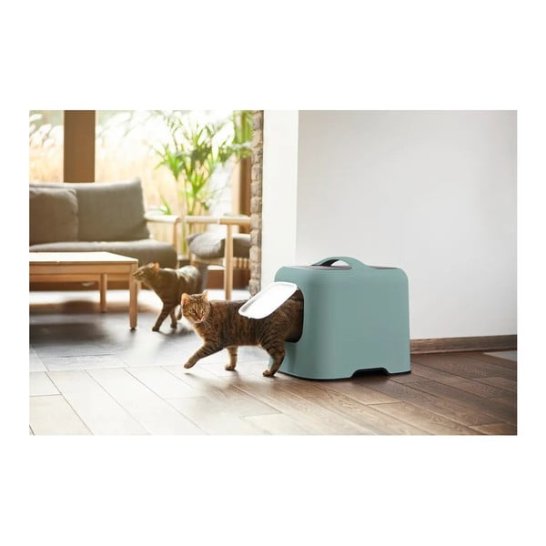 Зелен комплект котешка тоалетна и лопатка Biala – Rotho-image-4