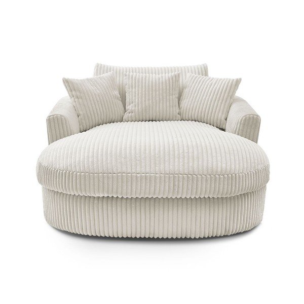 Бежово кресло от рипсено кадифе Belem – Bobochic Paris-image-3