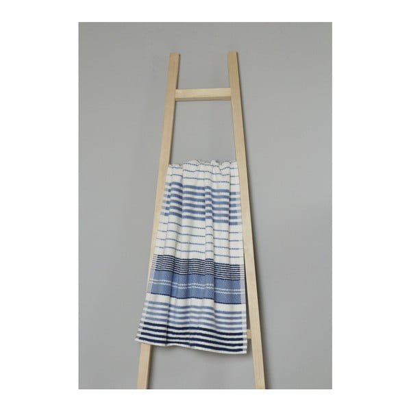 Синя и бяла памучна спа кърпа, 50 x 90 cm - My Home Plus