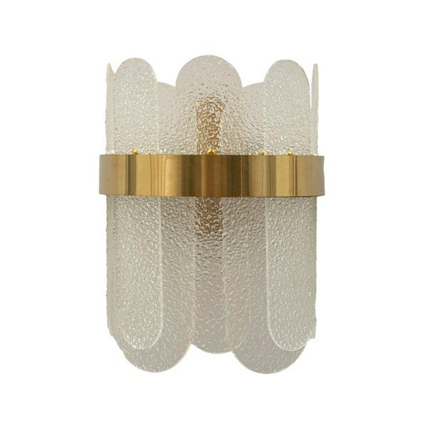Стъклена стенна лампа  в златист цвят Gris – Mauro Ferretti