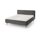 Антрацитно тапицирано двойно легло без ламелно дъно 160x200 cm Mattis – Meise Möbel