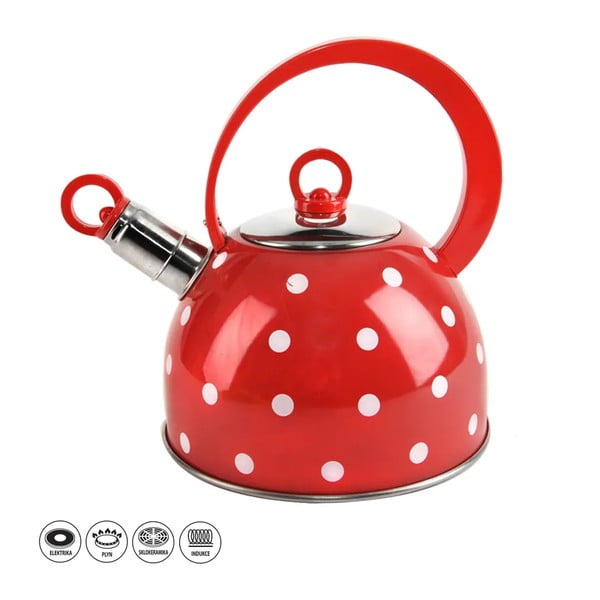 Чайник от неръждаема стомана с шарнирна свирка Karin, 1,8 л - Orion-image-1