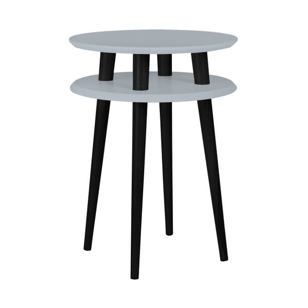 Tmavě šedý příruční stolek s černými nohami Ragaba UFO, Ø 45 cm