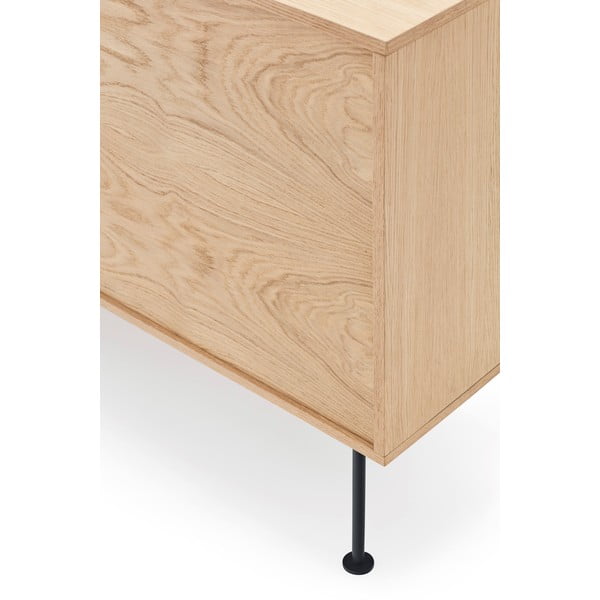 Антрацитно сив скрин с дъбов фурнир, ширина 180 см Yoko - Teulat-image-1