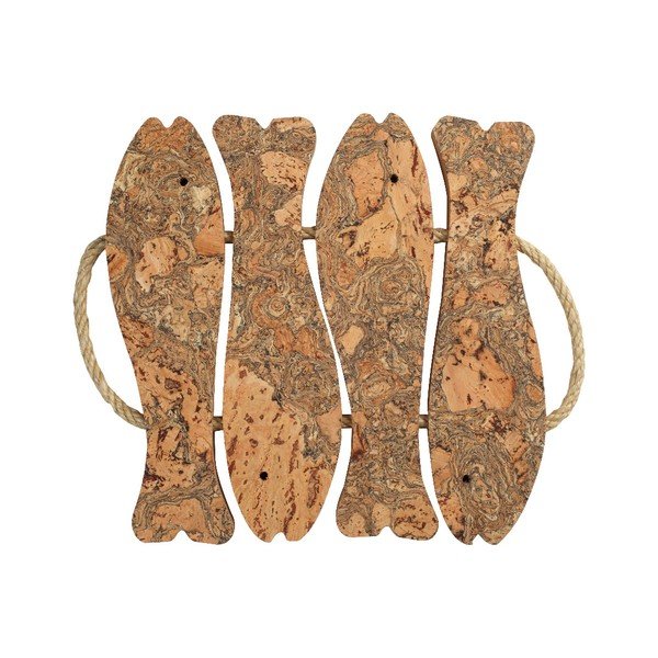 Голяма коркова подложка под горещите тигани Fish - T&G Woodware