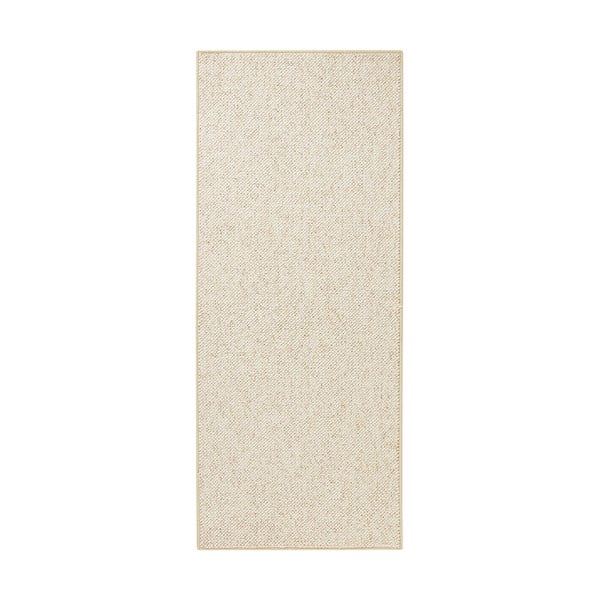 Кремава пътека 80x300 cm Wolly – BT Carpet