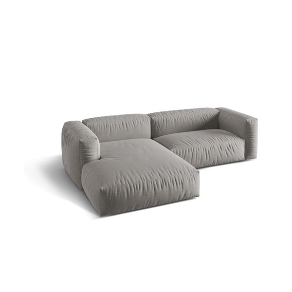 Светлосив модулен ъглов диван (ляв ъгъл) Martina – Micadoni Home-image-1