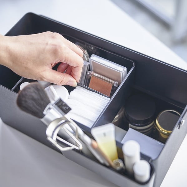 Черен метален органайзер за баня за козметика - YAMAZAKI-image-3