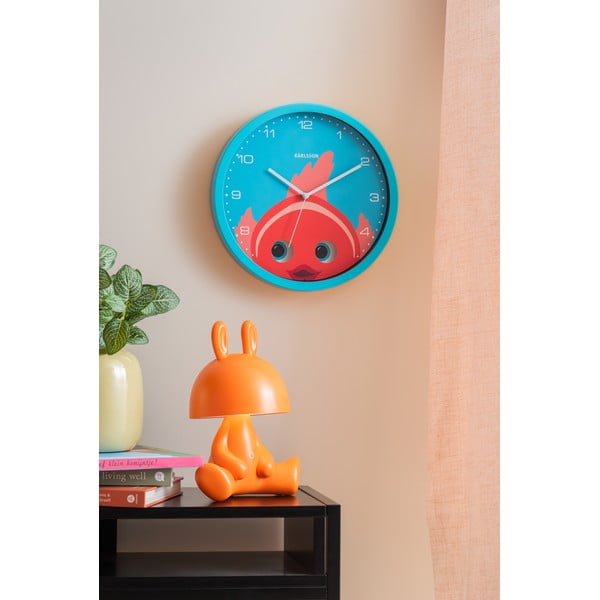 Детски часовник ø 31 cm Peekaboo Goldfish – Karlsson-image-1