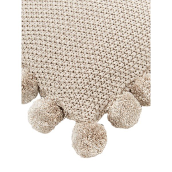 Бежова памучна декоративна калъфка за възглавница , 40 x 40 cm Molly - Westwing Collection-image-2