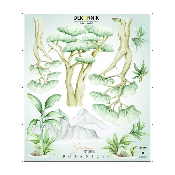 Комплект стикери за стена Savanna Botanics - Dekornik