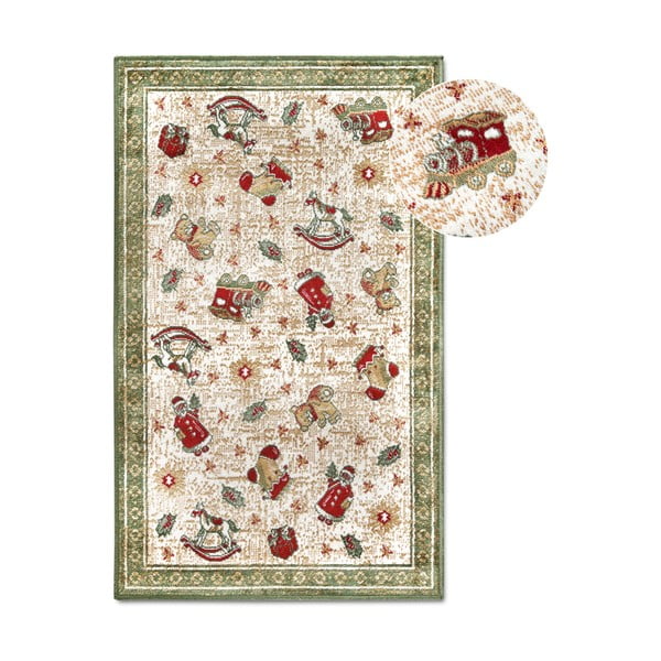Зелен килим с коледен мотив със смес от памук 50x80 cm Toy's Delight Green Christmas – Villeroy&Boch