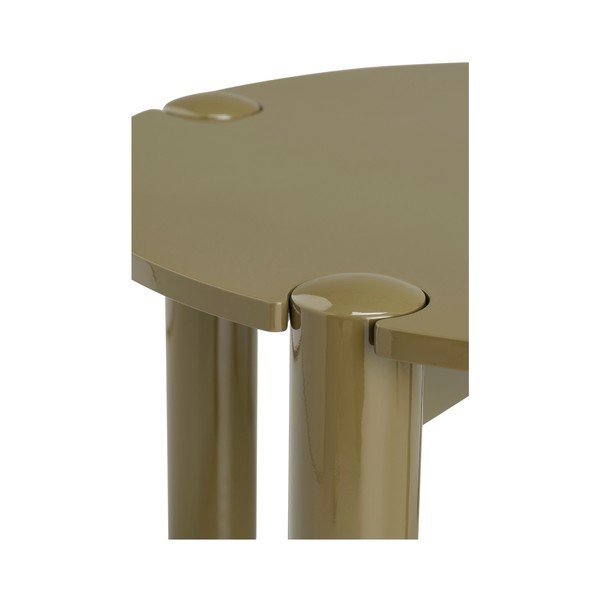 Кръгла масичка за кафе от МДФ в цвят каки ø 80 cm Pussel – Ellos Home-image-3