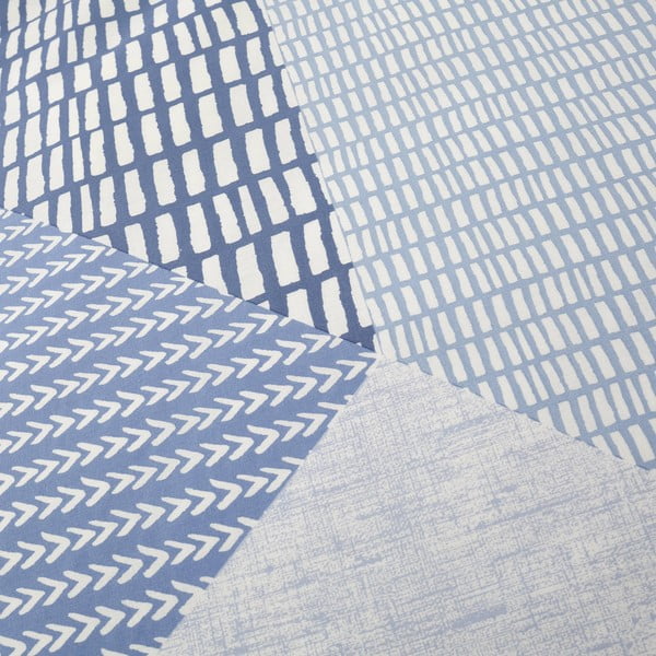Синьо спално бельо 200x200 cm Larsson Geo - Catherine Lansfield-image-4