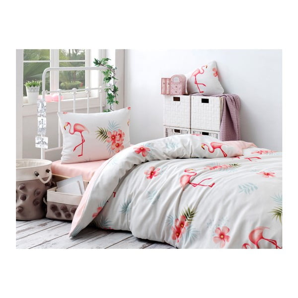 Комплект памучно спално бельо и чаршафи за единично легло Rassido Muiro, 160 x 220 cm - Mijolnir