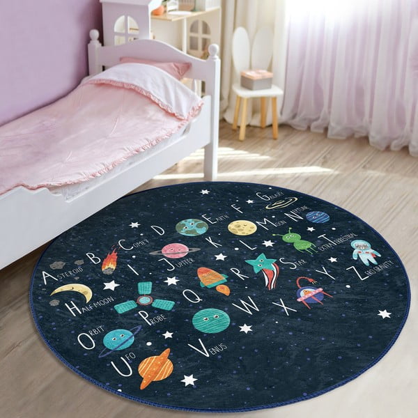 Тъмносин детски килим ø 100 cm Comfort - Mila Home-image-4