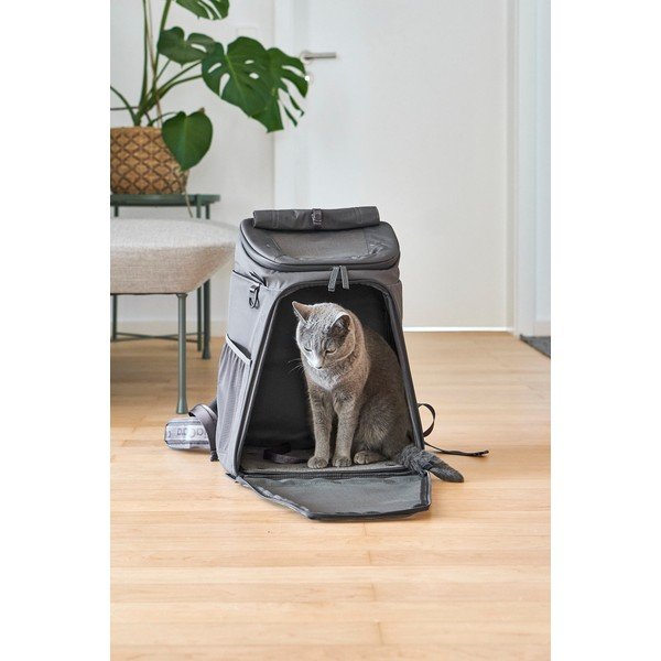 Тъмносива раница за всички любимци 27x35 cm Zaino Asphalt – MiaCara-image-1