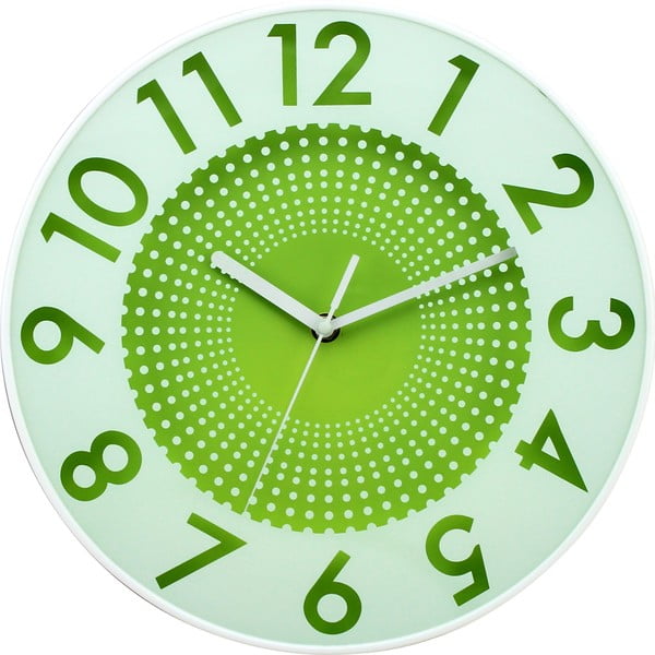 Зелен стенен часовник Infinity, ø 30 cm - Postershop