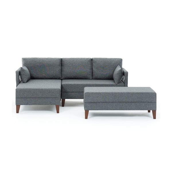 Сив разтегателен диван Emma, ляв ъгъл Comfort - Balcab Home
