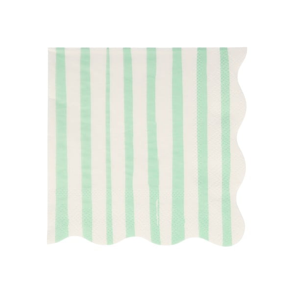 Хартиени салфетки в комплект 16 бр. Mint Stripe – Meri Meri