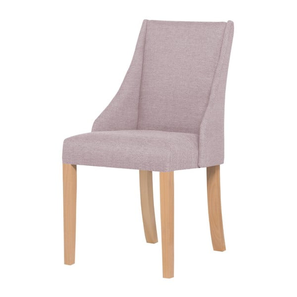 Pudrově růžová židle s hnědými nohami Ted Lapidus Maison Absolu