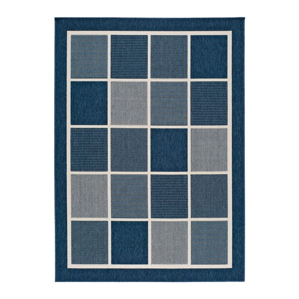 Син килим за открито Квадрати, 160 x 230 cm Nicol - Universal