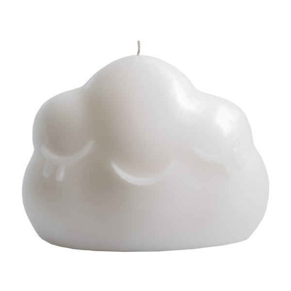 Bílá svíčka Fisura Cloud, doba hoření 30 hodin
