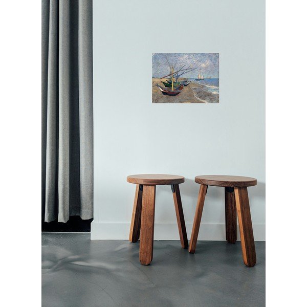 Репродукция на Винсент ван Гог - , 40 x 30 cm Fishing Boats on the Beach at Les Saintes-Maries-de la Mer - Fedkolor-image-1