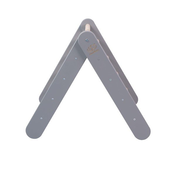 Сив пиклер триъгълник от масивен бор 60x60x60 cm Montessori – Meowbaby-image-4