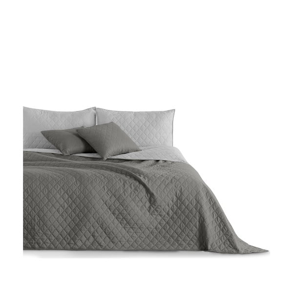 Сива двустранна покривка за легло от микрофибър , 220 x 240 cm Axel - DecoKing