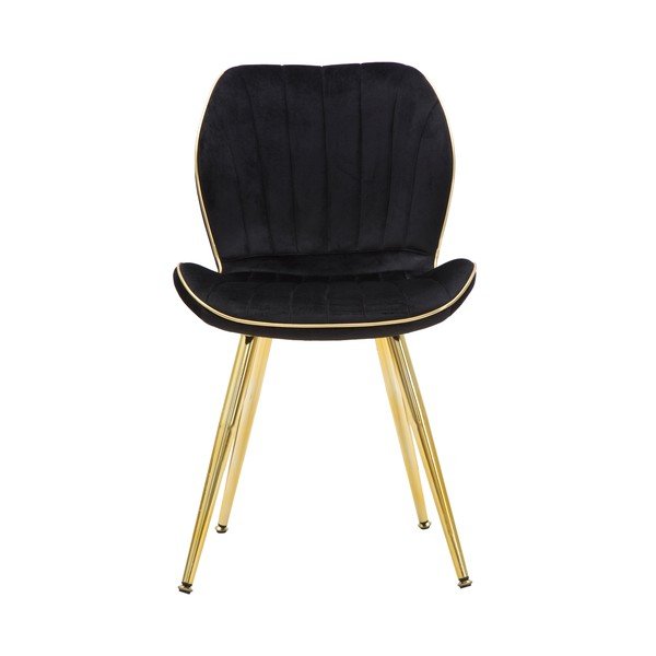 Комплект от 2 черни тапицирани трапезни стола Paris - Mauro Ferretti-image-2