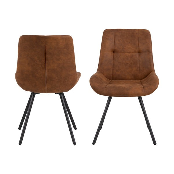 Кафяви трапезни столове в комплект от 2 броя Waylor - Actona-image-3