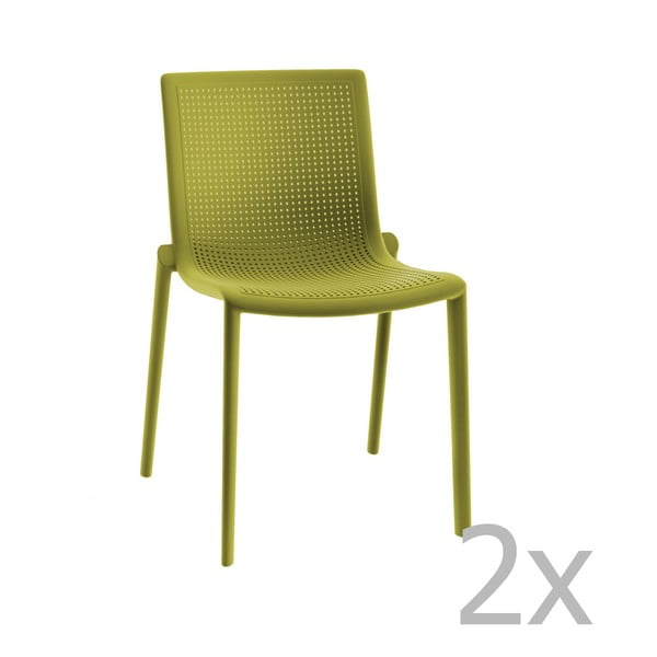 Комплект от 2 зелени градински стола Beekat Simple - Resol
